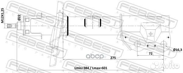 Амортизатор передний левый GAS.twin tube 051100