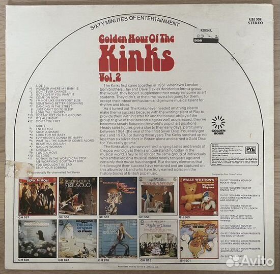 Hollies+Kinks-Golden LP UK NM