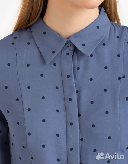 Платье миди xl голубое в горох новое Глория Джинс