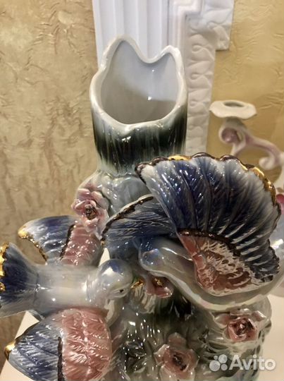 Ваза фарфоровая С птицами Европа