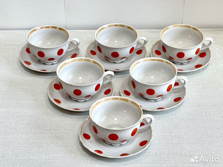 Чайно кофейный сервиз Довбыш 80ые, Винтаж, СССР