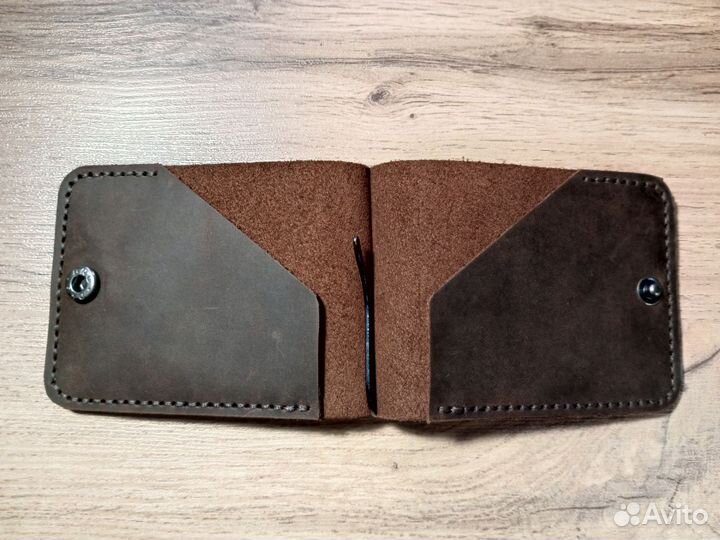 Зажим для денег из натуральной кожи