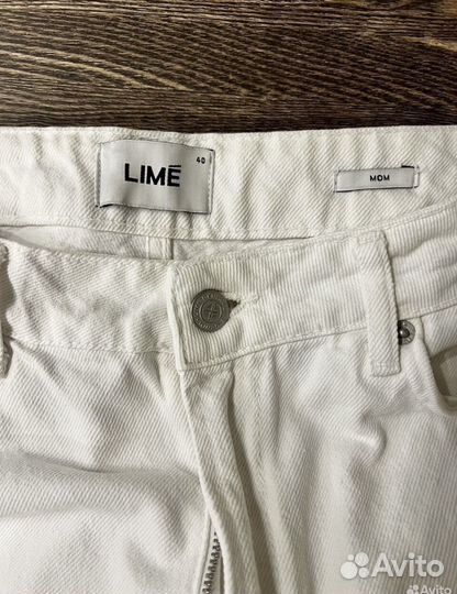 Белые джинсы Lime Fit Mom