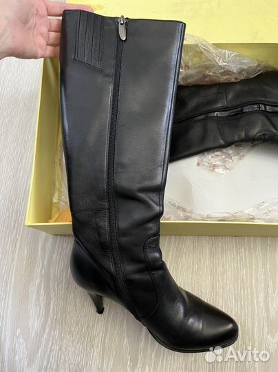 Сапоги кожаные женские