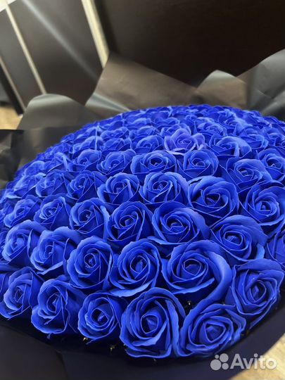 101 роза цветы букет из мыла