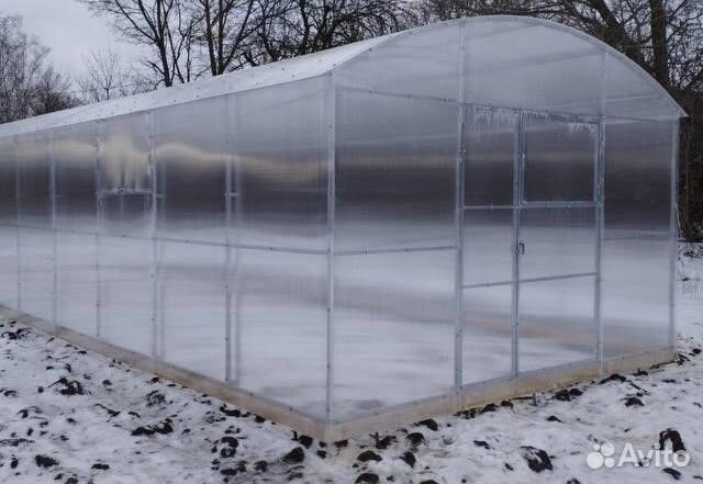 Теплица прямостенная ширина 3,5 двойная дуга 25х25