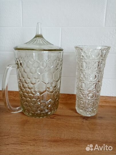 Ваза стекло винтаж СССР