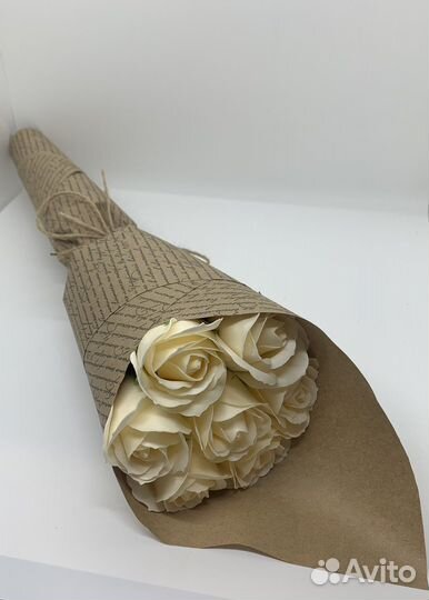 Букет роз из мыла