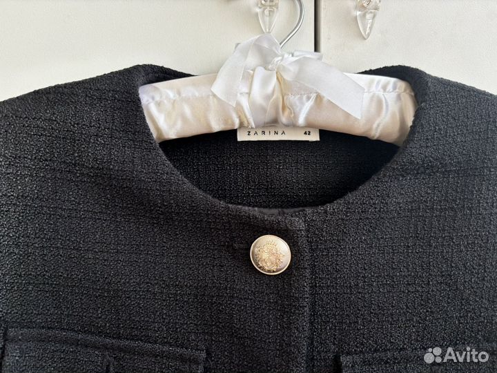 Твидовый жакет zarina 42