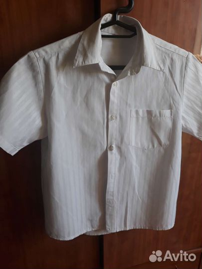 Белая рубашка 8-10 лет