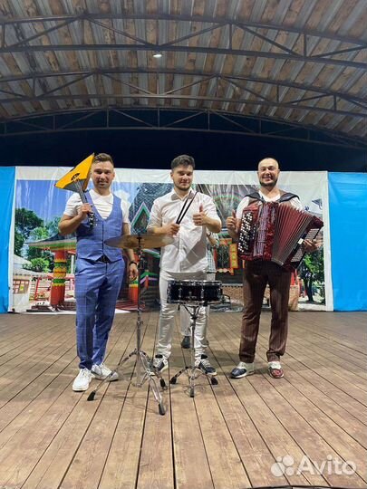 Музыканты. баянист, балалаечник