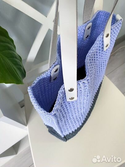 Сумка шопер вязаная