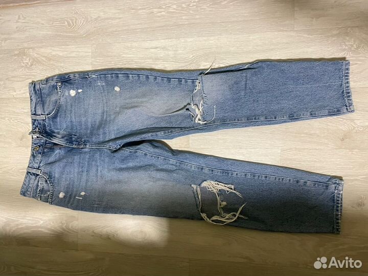 Джинсы zara с разрезами 36