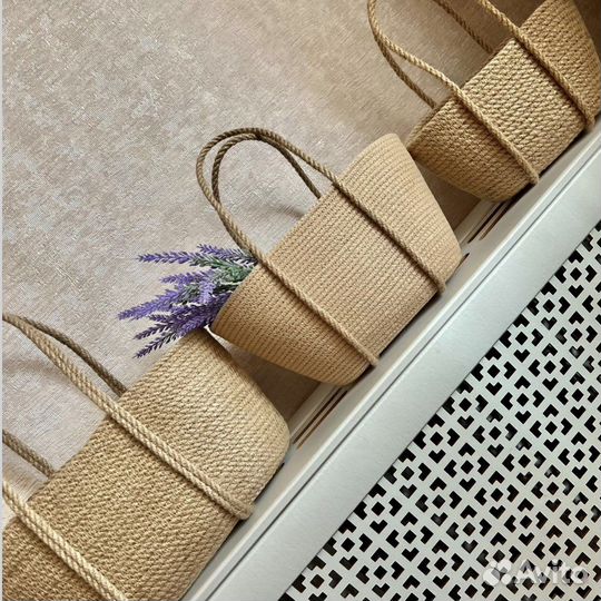 Корзины и кашпо из джута