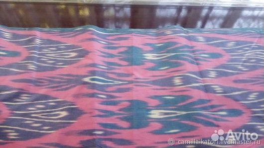 Узбекский хлопковый икат ручного ткачества. F023