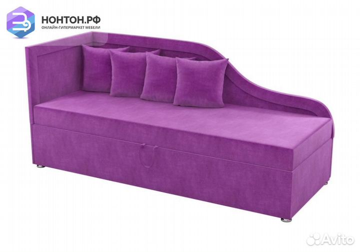 Детский диван Дюна микровельвет фиолетовый