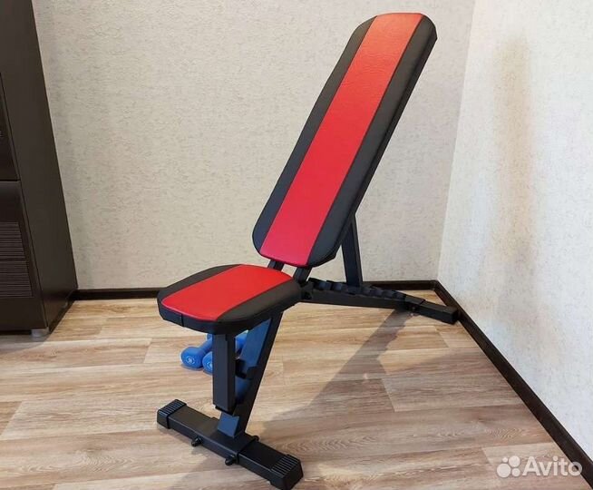 Скамья для жима лежа черно красная