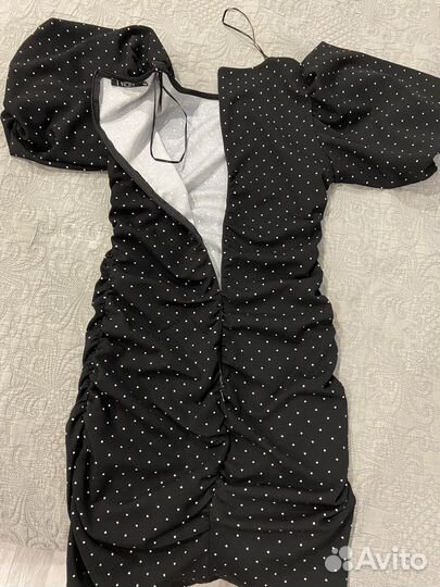Вечернее платье черное мини 42 размер