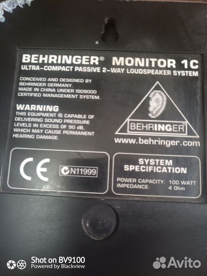 Колонки behringer monitor 1 c