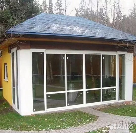 Пластиковые окна, остекление беседок под заказ