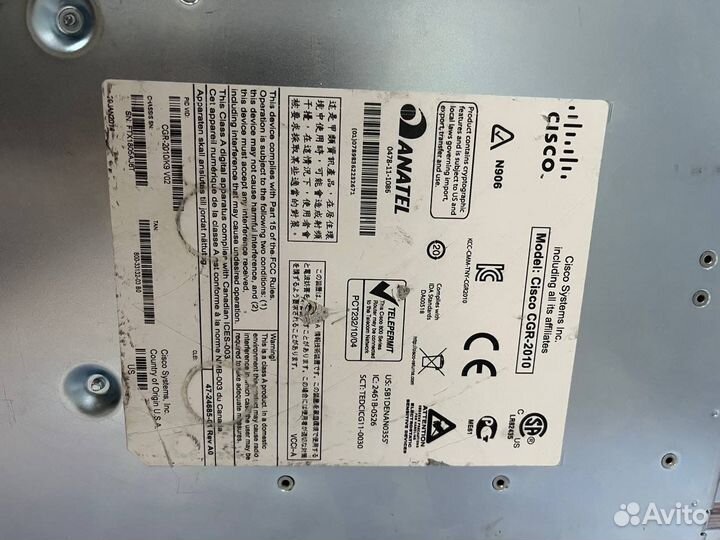 Бу Маршрутизатор Cisco CGR-2010-SEC/K9