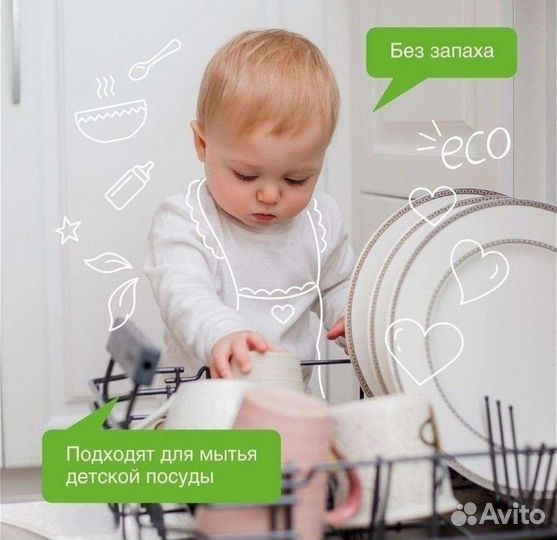 Synergetic таблетки для посудомоечных машин