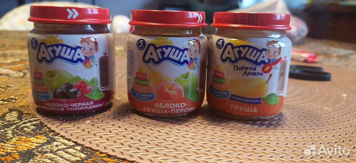 Агуша пюре фруктовое