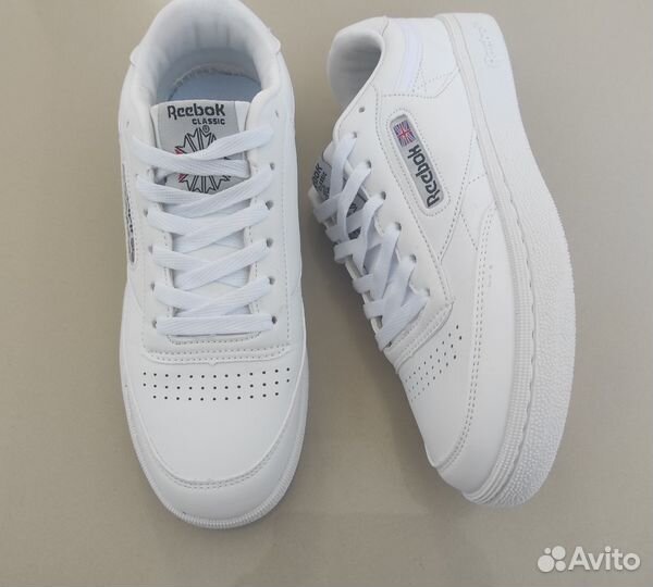 Новые белые кеды Reebok club c 85 женские