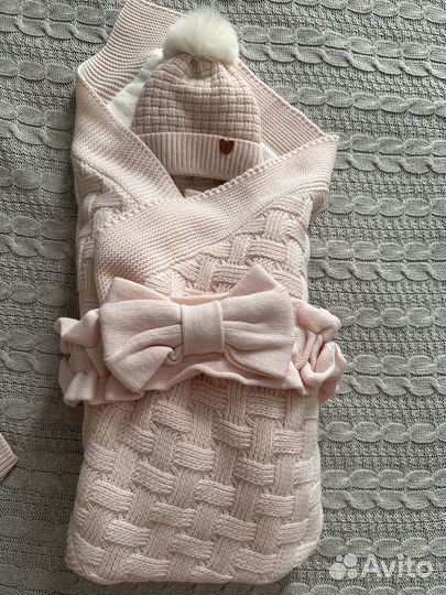 Конверт одеяло на выписку весна осень лето