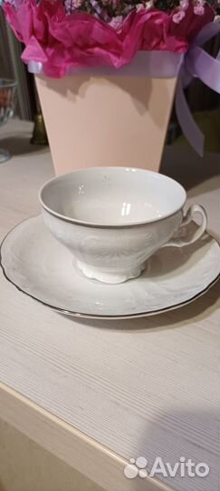 Чашка с блюдцем, фарфор, Bernadotte