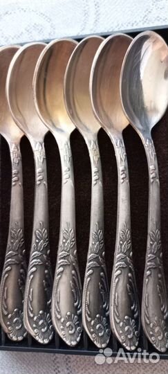 Набор ложек кофейных мельхиоровых СССР зиш