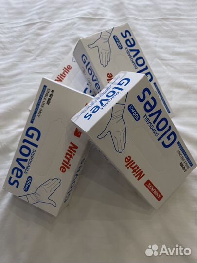 Перчатки нитриловые м