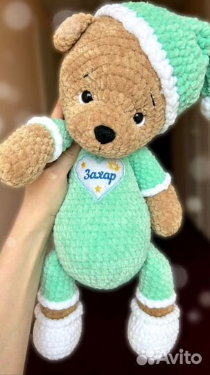 Мягкая игрушка Мишка в пижаме ручная работа