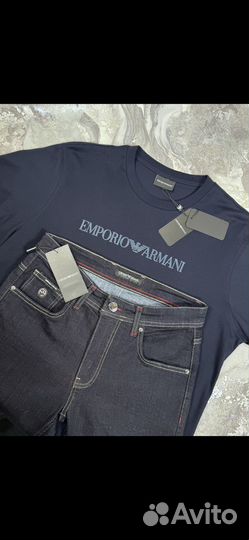 Мужские джинсы и футболка Emporio Armani