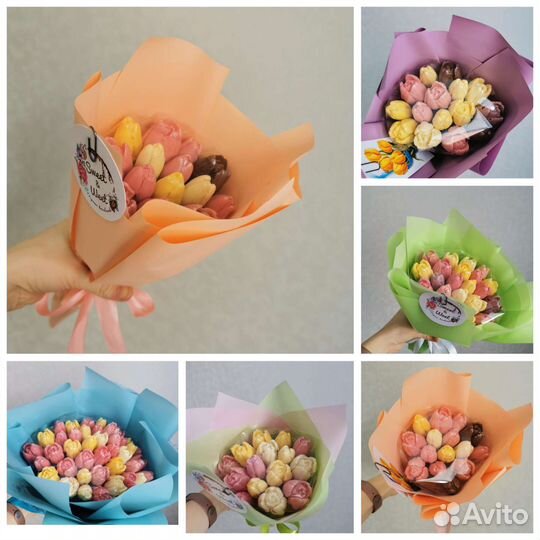 Букеты из шоколадных цветов и подарки из шоколада