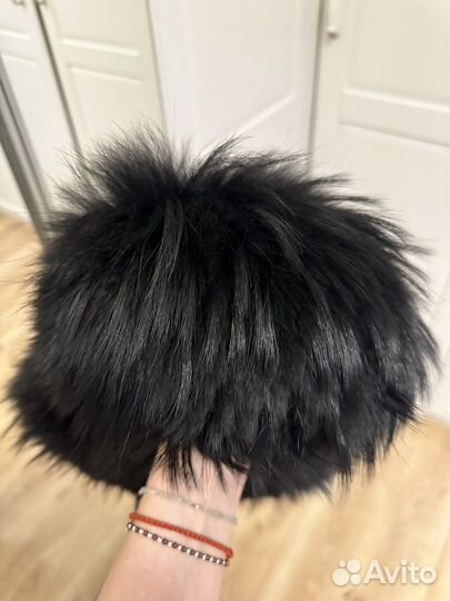 Шапка меховая мужская. Лиса+замша. р56