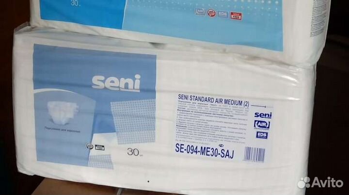 Памперсы для взрослых seni 2,3,4 размер