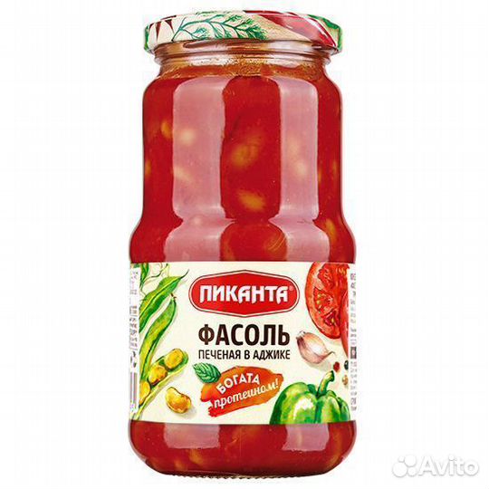 Фасоль Пиканта печёная в аджике 530 г
