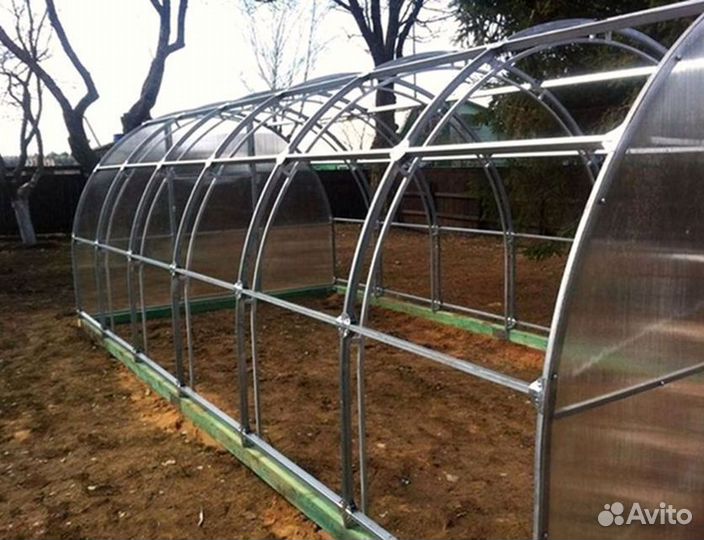 Каркас теплицы Двойная дуга Арочная+добор профиль 20*20, длина 3*4 м