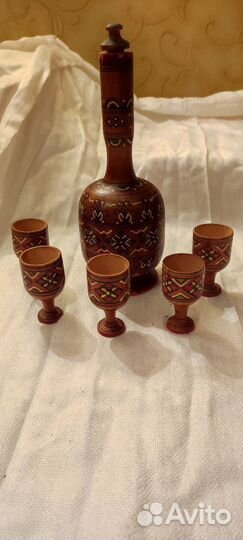 Винный набор деревянный СССР