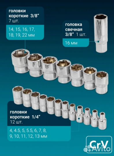 Набор инструментов isma 82 пр. isma-4821-5DS-м