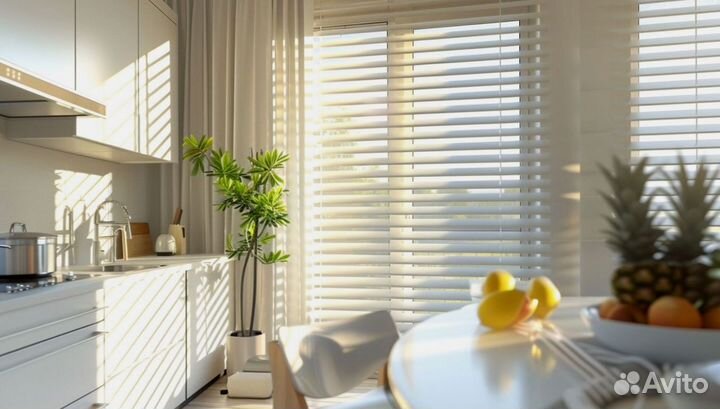 Жалюзи пластиковые с электрокарнизом