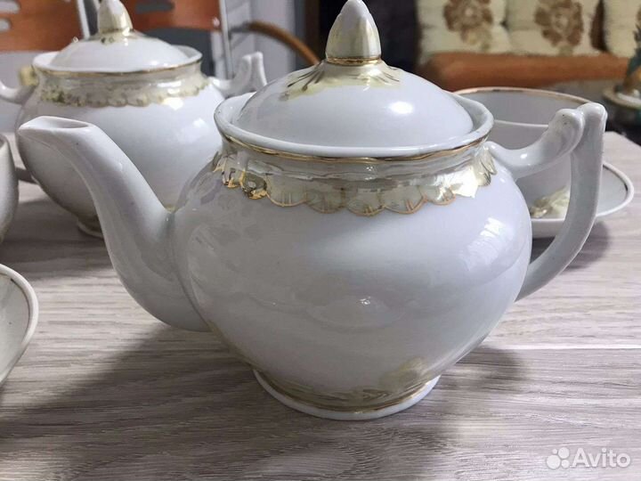 Фарфоровый чайный сервиз барбарис вербилки СССР