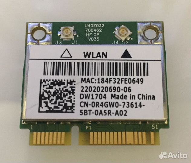 Wi-Fi модуль Dell Wireless 1704 (DW1704)