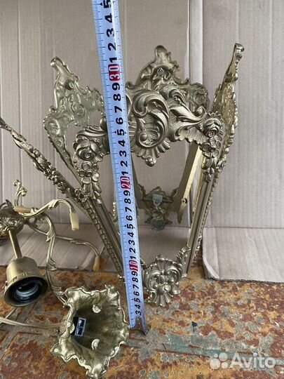 Люстра СССР бронза латунь основание