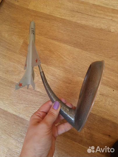 Советская винтажная пепельницы самолёт истребитель