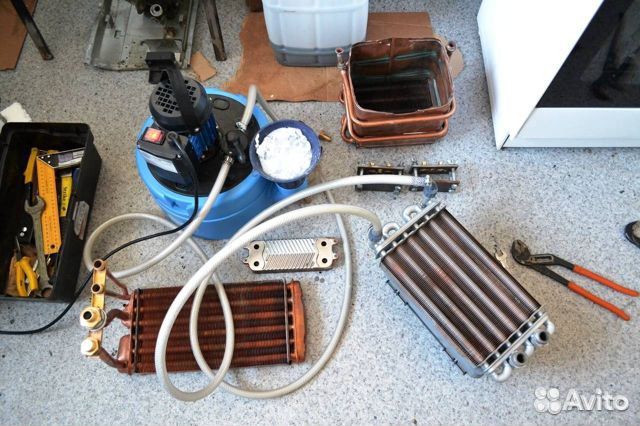 Промывка теплообменников газовых котлов и колонок