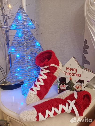 Носки вязаные ручной работы пуховые