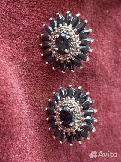 Серьги кольца серебро