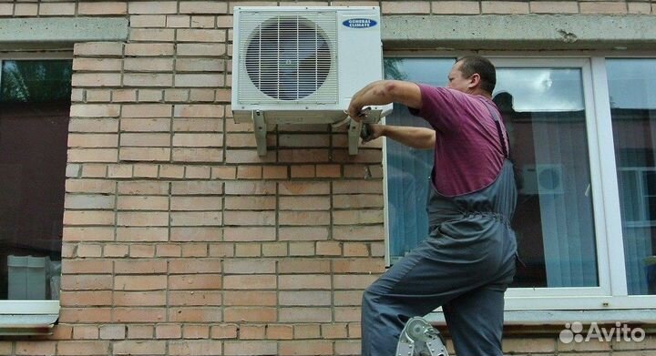 Установка кондиционеров Закладка трассы